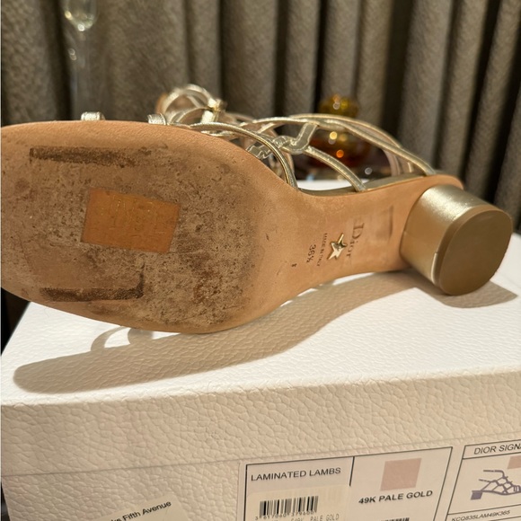 Dior gold sandals - Picture 5 of 10